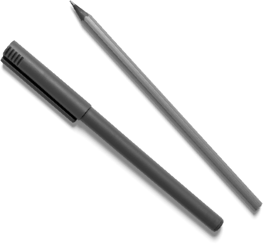 Füller und Bleistift