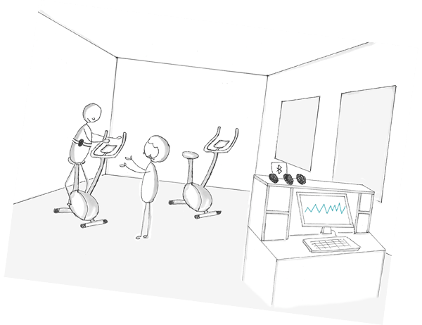 User Story im UX Design Prozess: Persona trainiert mit Indoor Bike