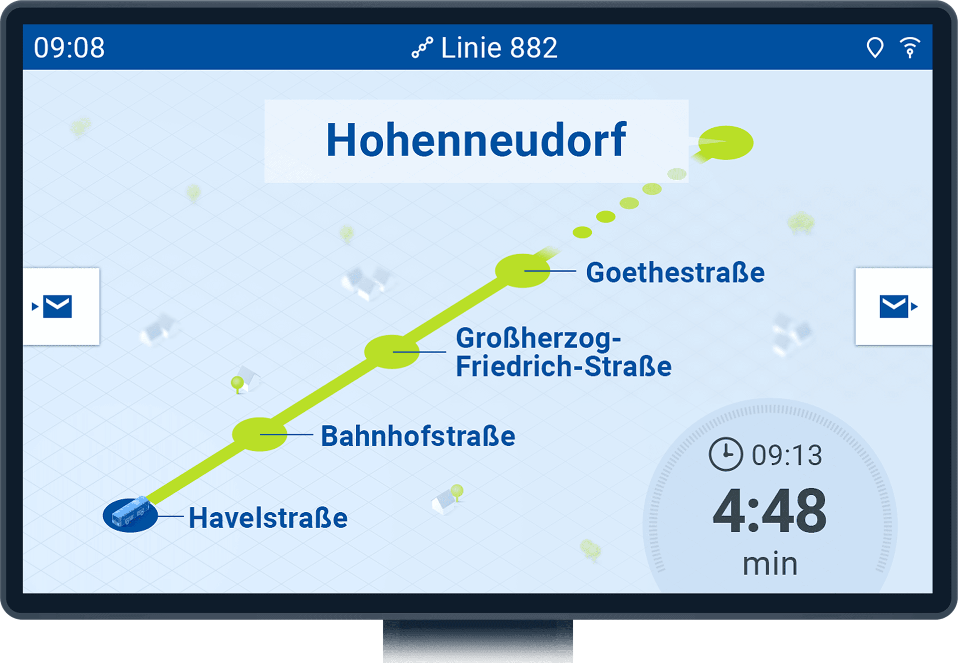 Routenverlauf Onboard-Unit