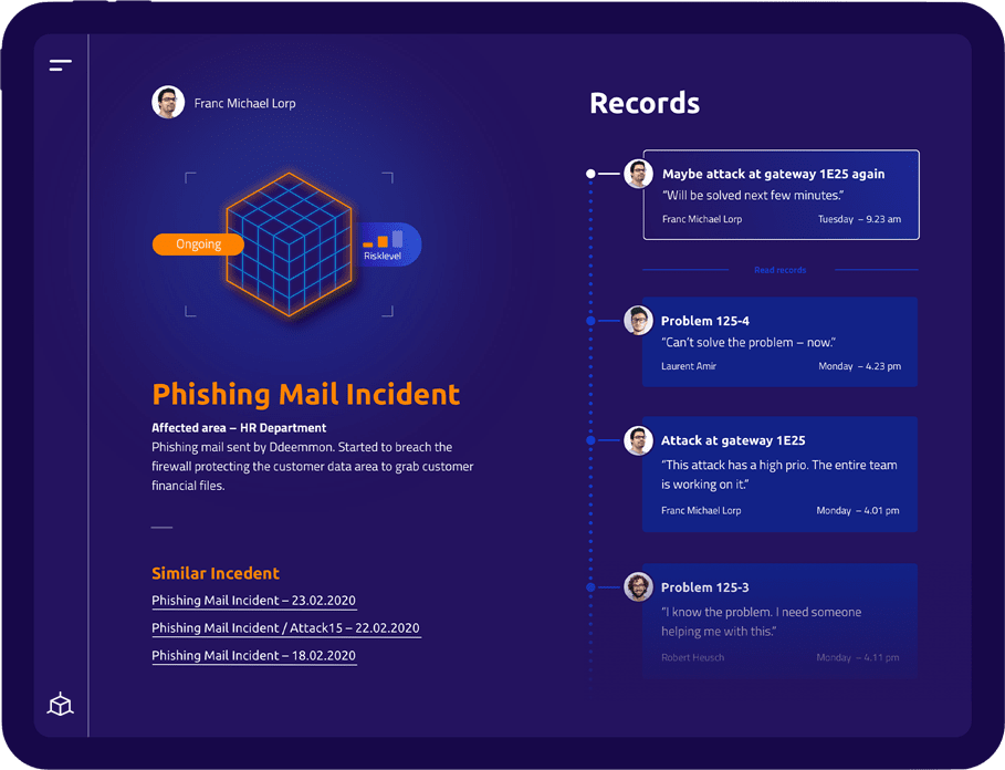 Phishing Mail Gesprächsverlauf