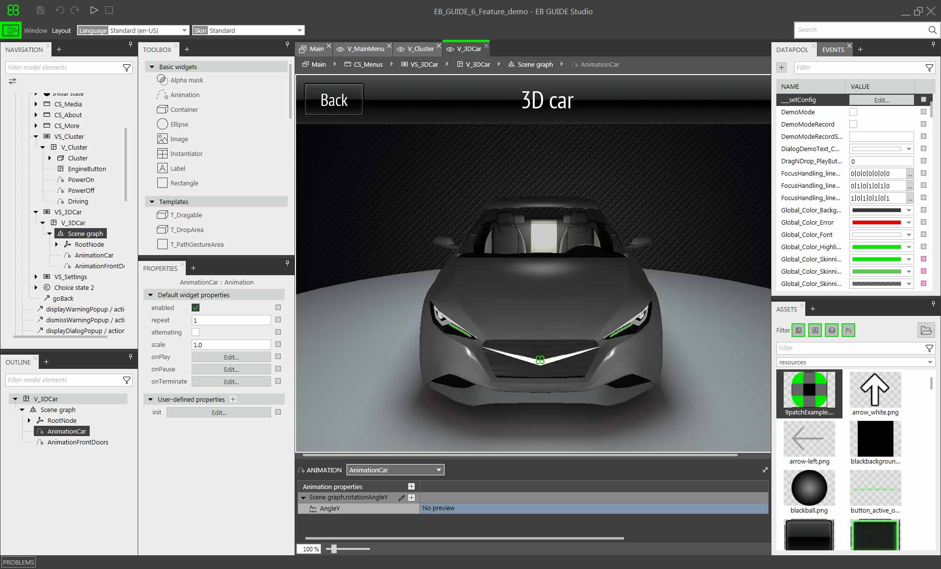 Elektrobit Tool EB GUIDE Demo 3D Auto Animation