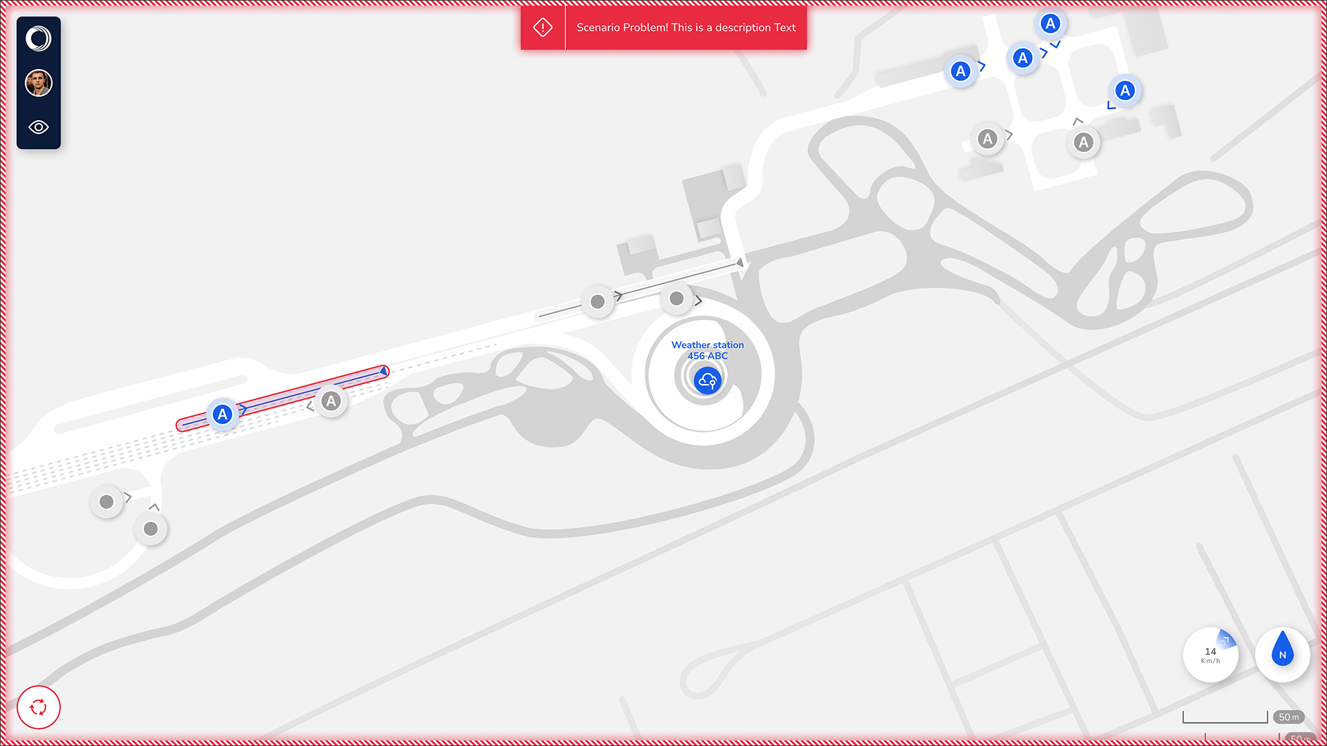 TrackBase Connect Szenario Warnung Prototype