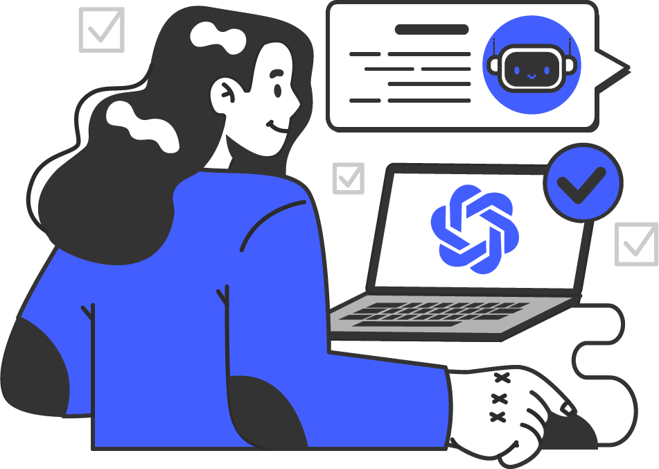 Illustration DSGVO und OpenAI ChatGPT