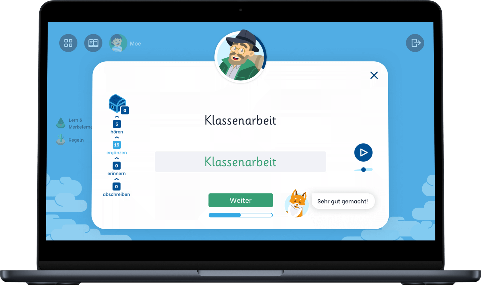 Lernspiel Übungen Wortschatzkiste Ergänzen
