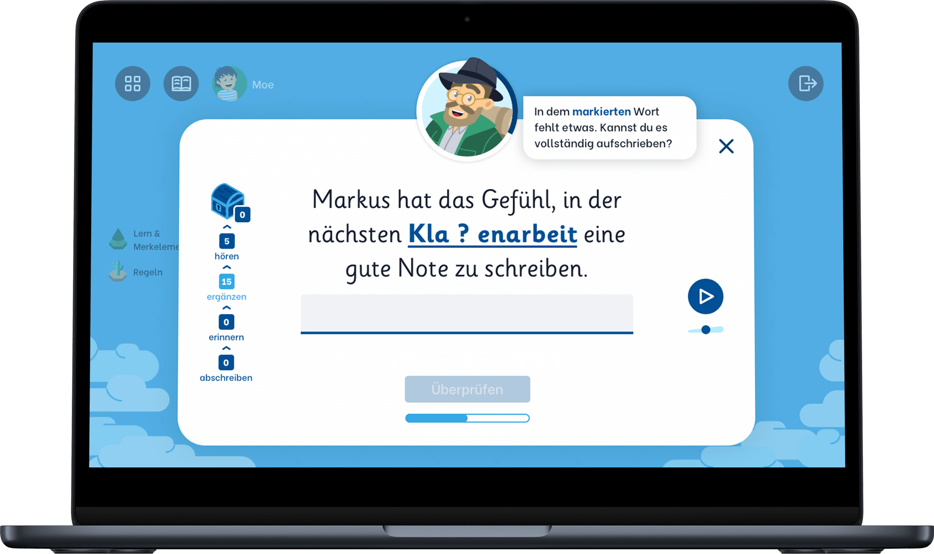 Lernspiel Übungen Wortschatzkiste Ergänzen Erfolg