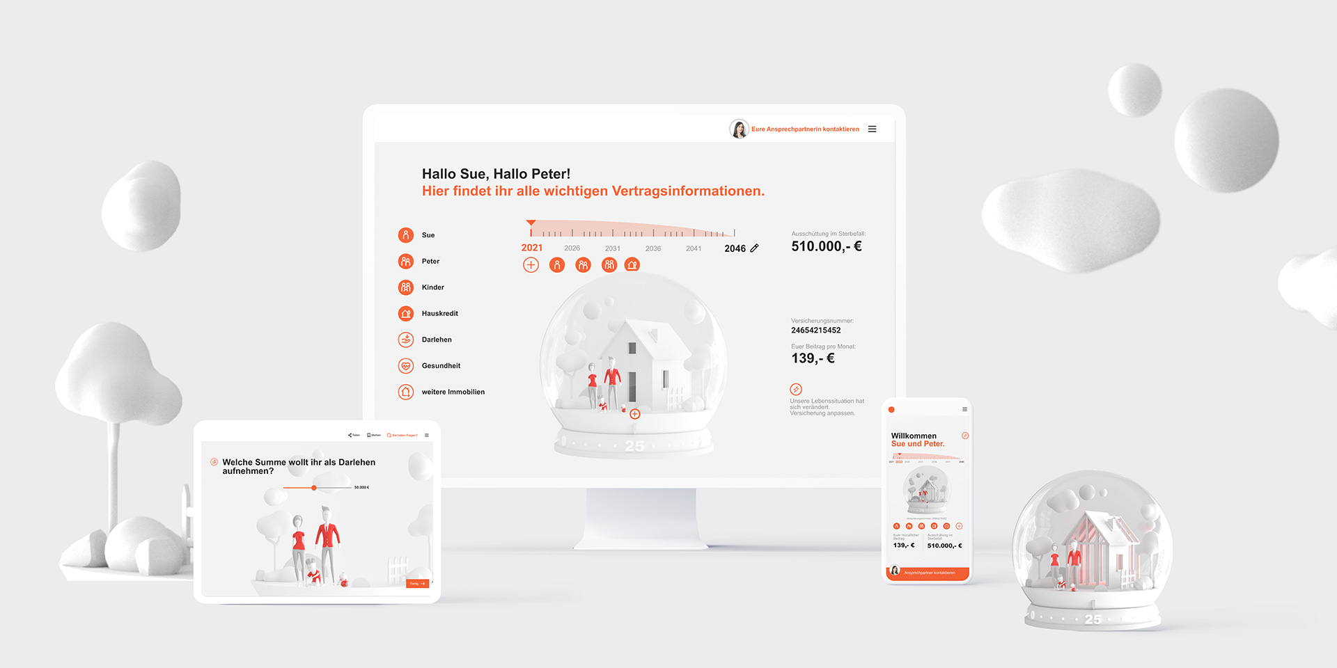 Risikolebensversicherung Kalkulator Responsive