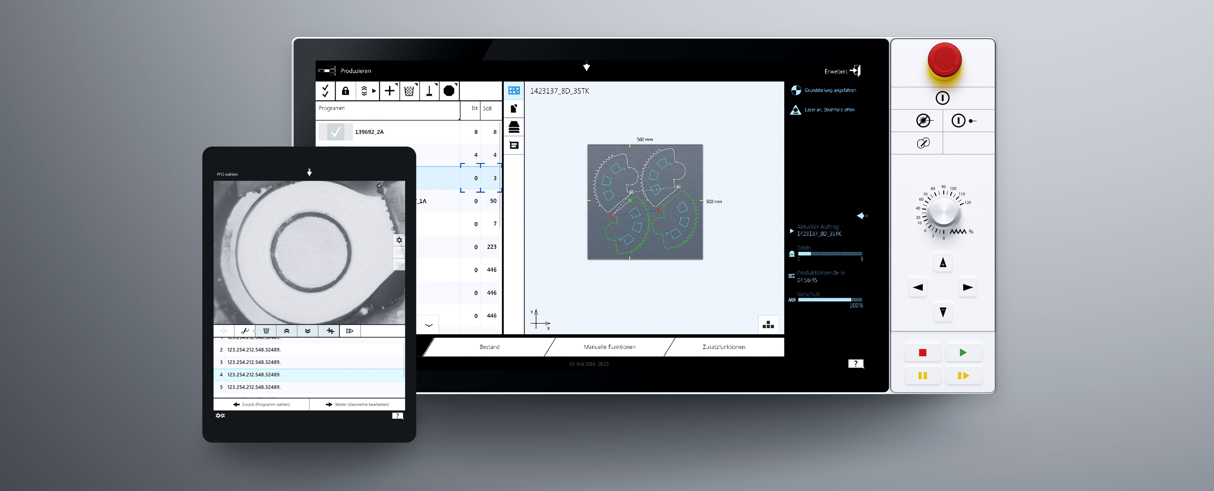 Trumpf Touchpoint Design System Software Mockup