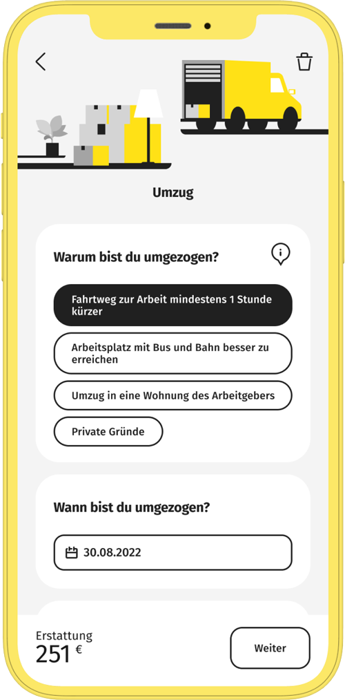 Steuertipps Smartphone App Ansicht Ausgaben und Erstattung