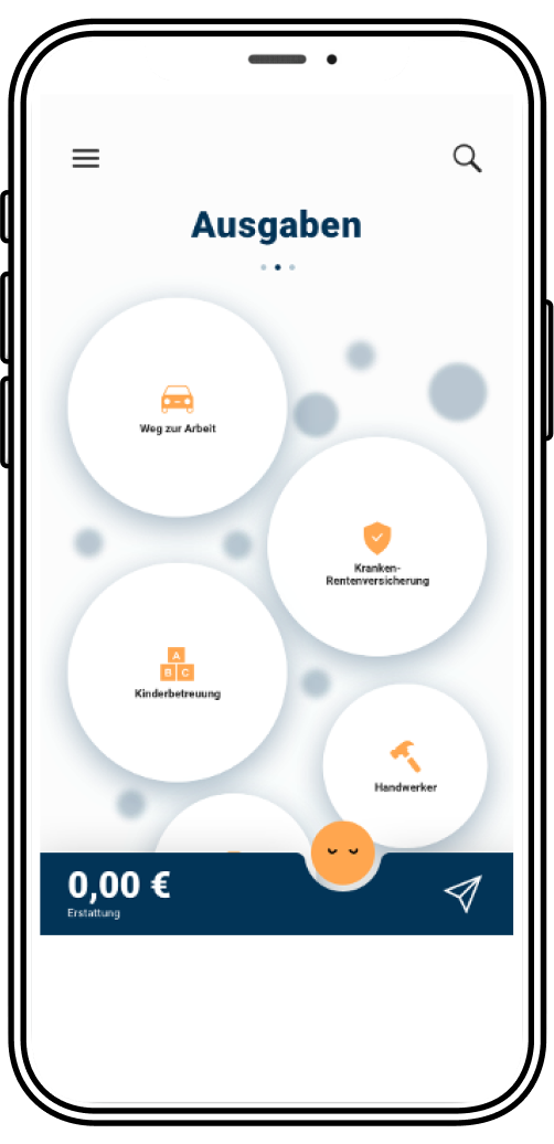 Steuertipps App Prototyp Ausgaben