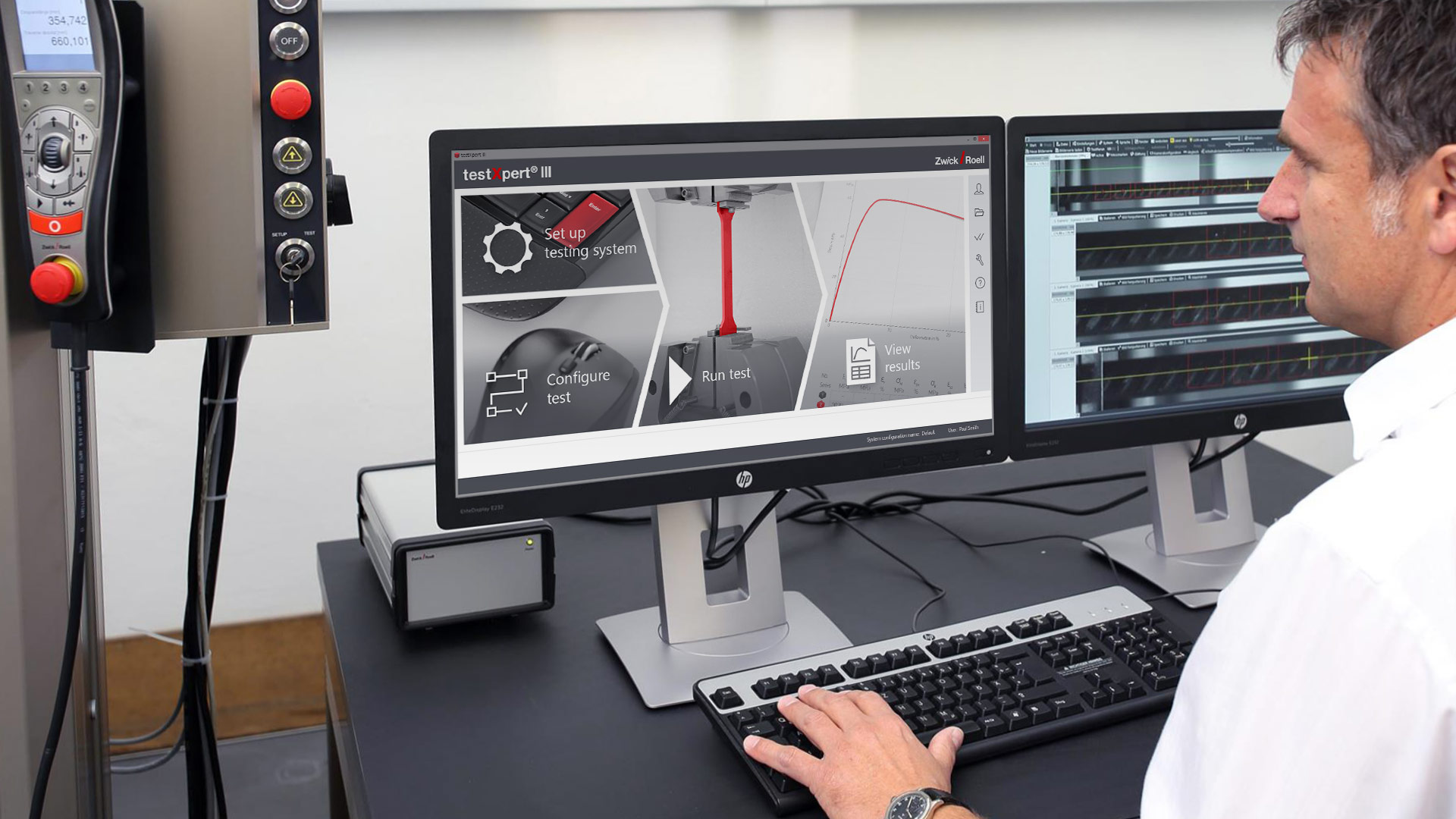 Interface Design Konzept Werkstoffprüfung Software ZwickRoell