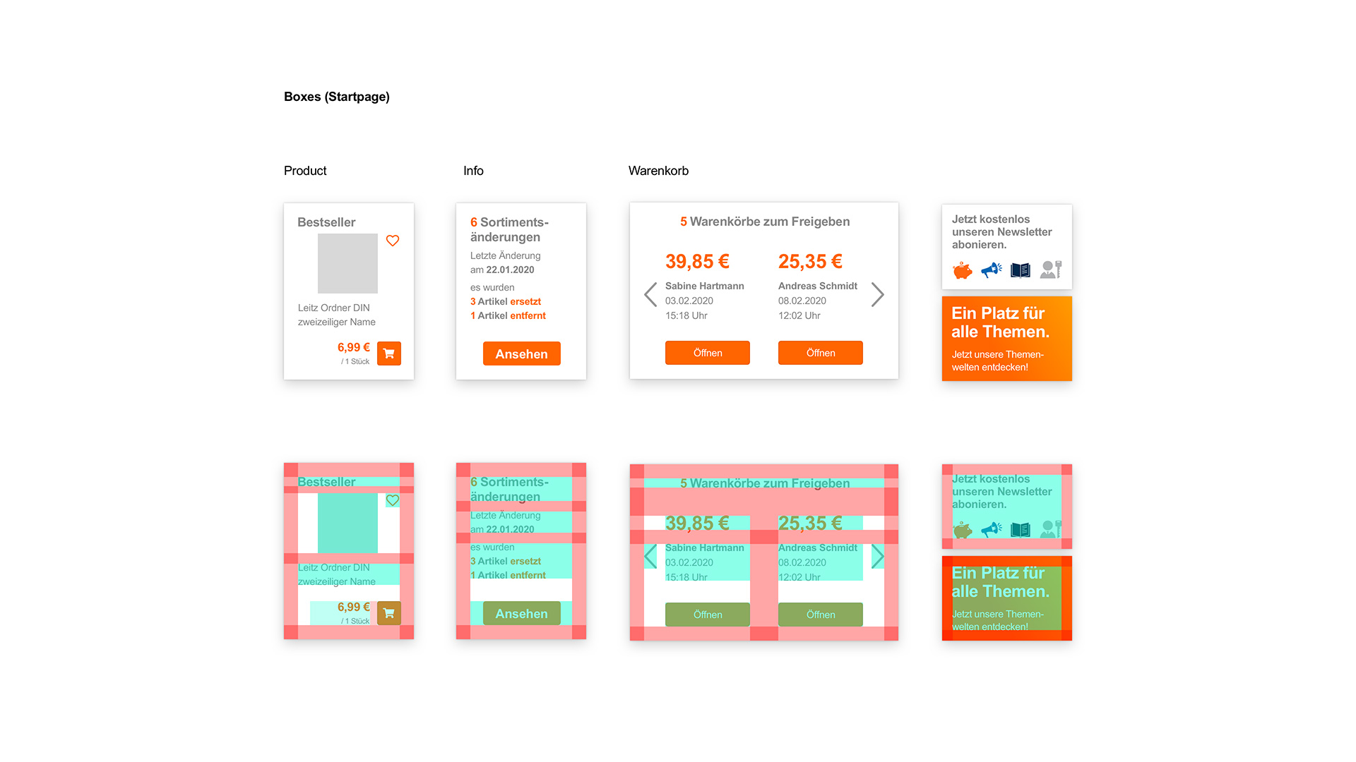 Genobuy Onlineshop Styleguide Boxes